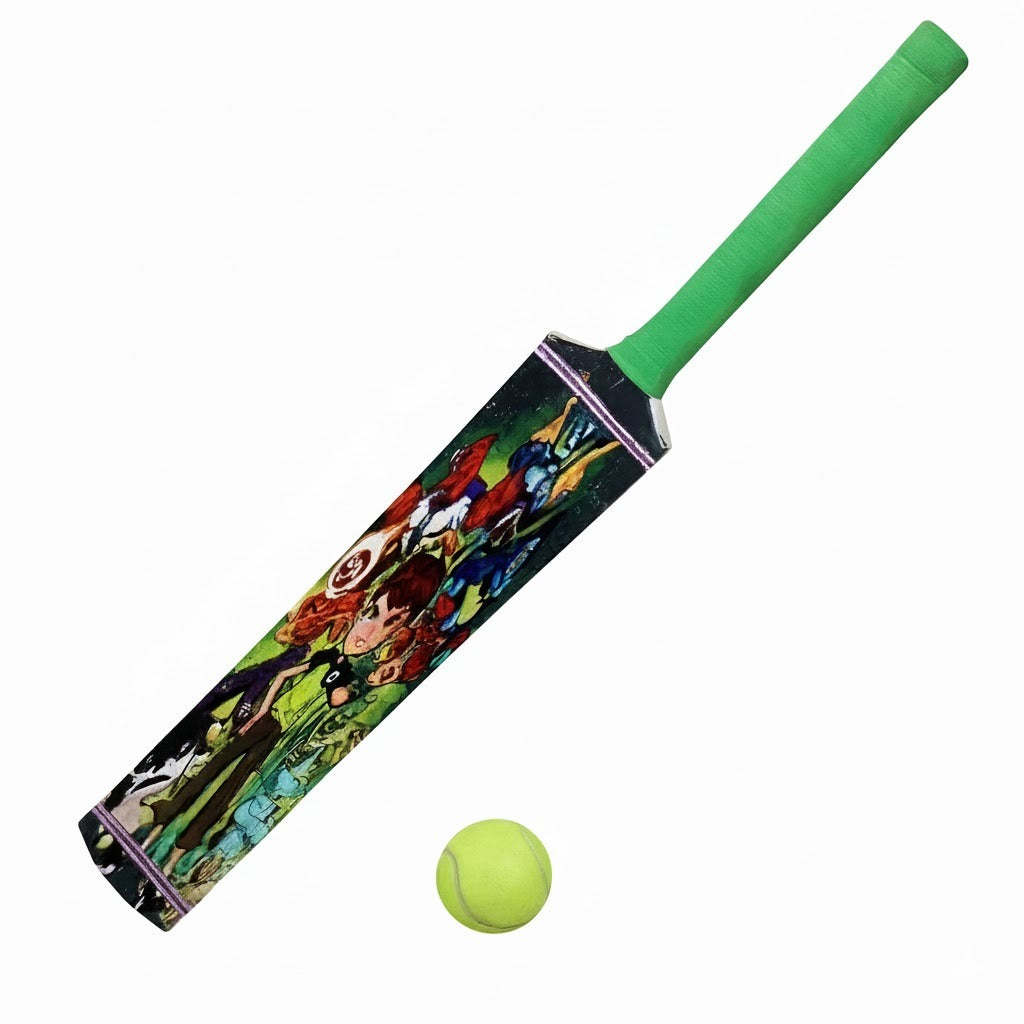 Kids Cricket Bat with Ball – Small Wooden Bat for Beginners