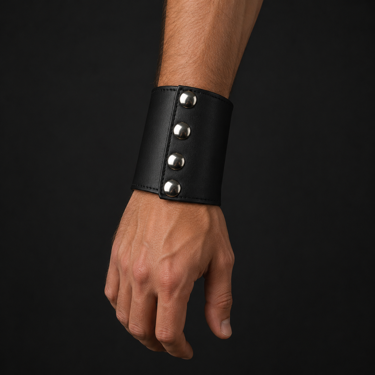 BDSM Leather Wrist Cuffs with Hidden Inner Zip Pocket – Master & Slave Restraints