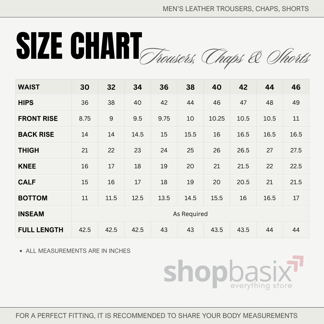 Men's Cowhide Leather Bootcut Biker Pants with 5 Pockets