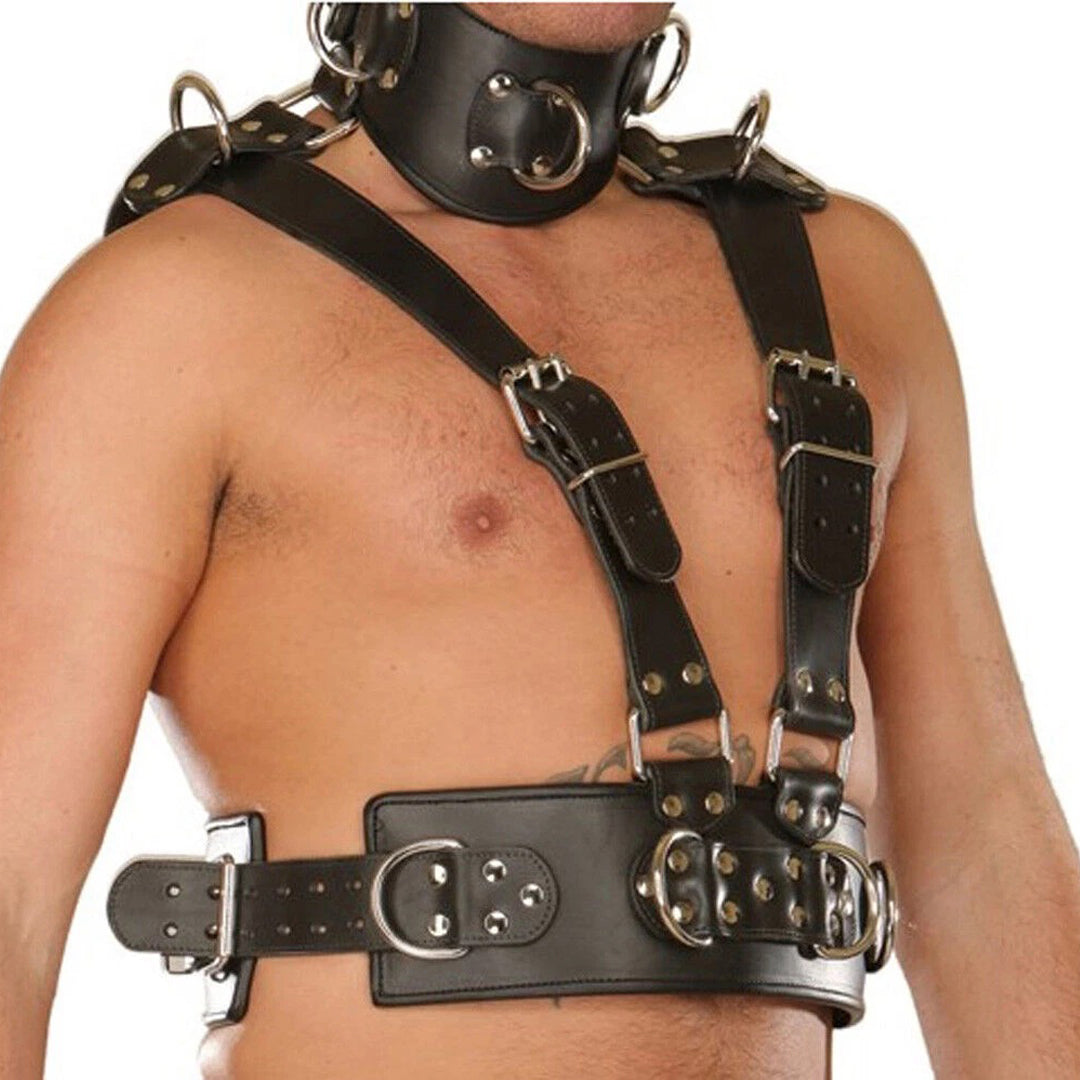 Men’s Real Leather Full Body Harness