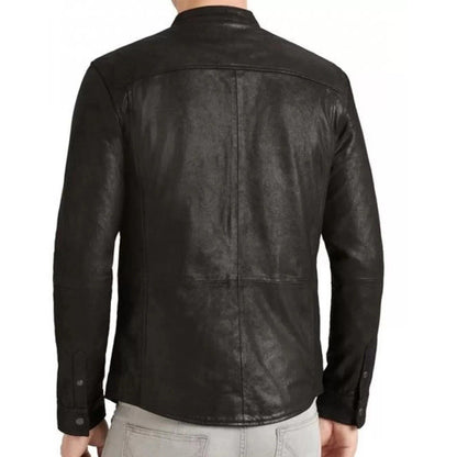 Men’s Sheep Leather Shirt – Soft Lambskin Full Sleeve Shirt