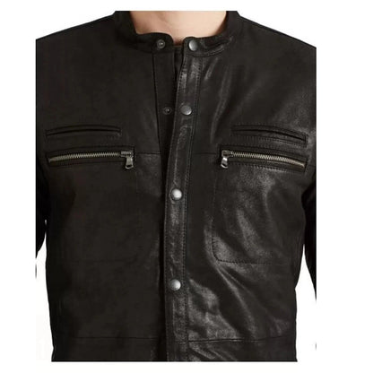 Men’s Sheep Leather Shirt – Soft Lambskin Full Sleeve Shirt