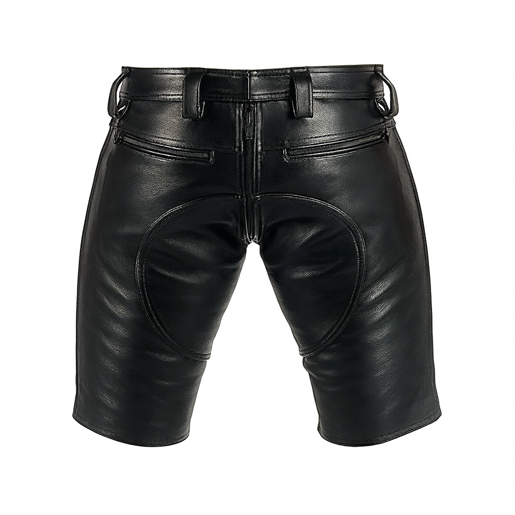 Men’s Real Leather Shirt - Shorts Set & Wristbands