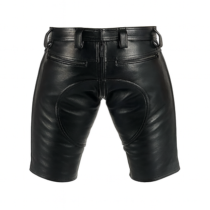 Men’s Real Leather Shirt - Shorts Set & Wristbands