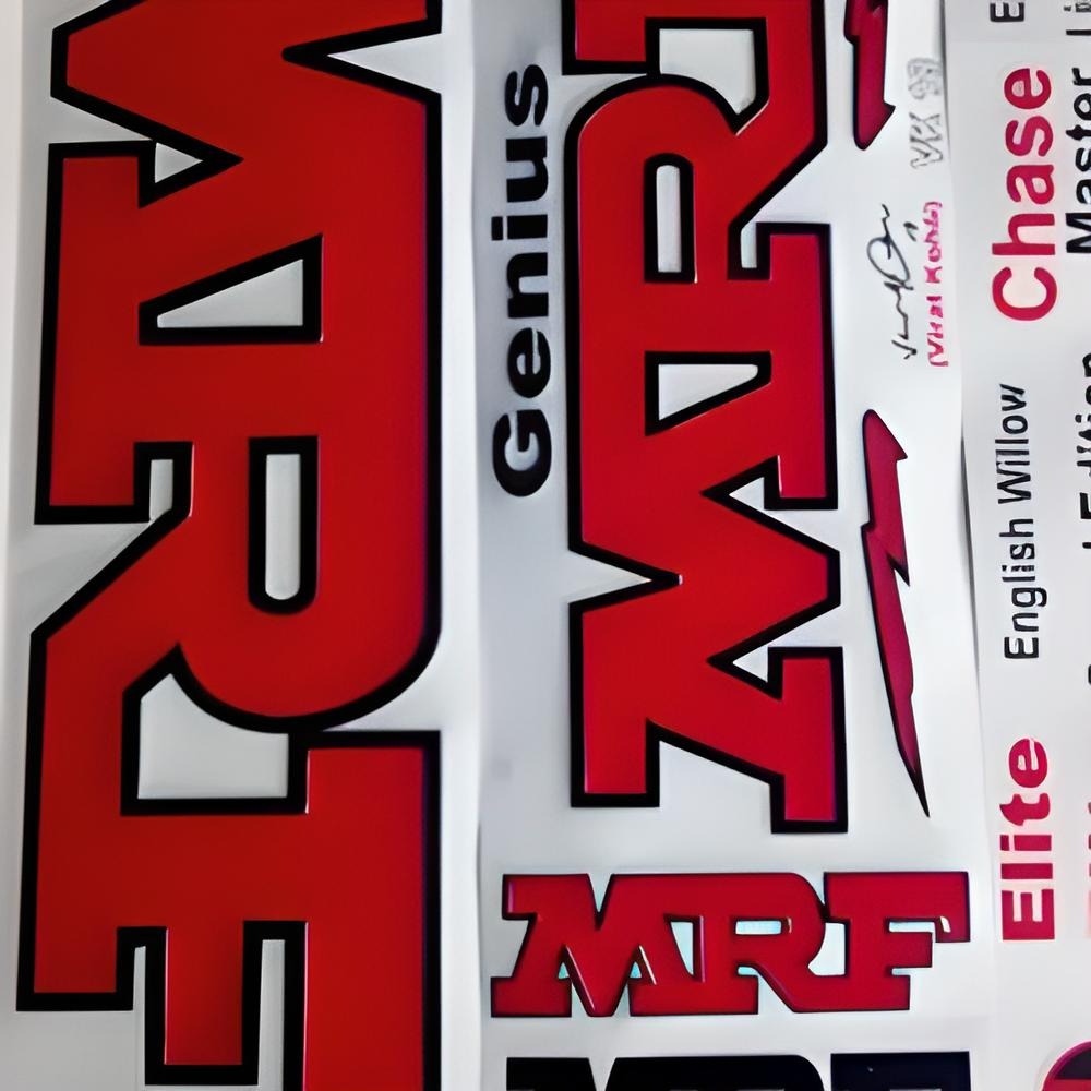 2D MRF Stickers for Tape Ball Cricket Bats | Premium Bat Stickers