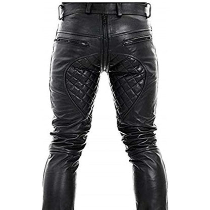 Men’s Quilted Cowhide Leather Biker Jacket & Pants Set – BLUF Outfit