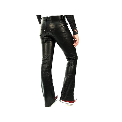 Men's Cowhide Leather 5 Pockets Levi's Style Bikers Pants / Bikers Trouser