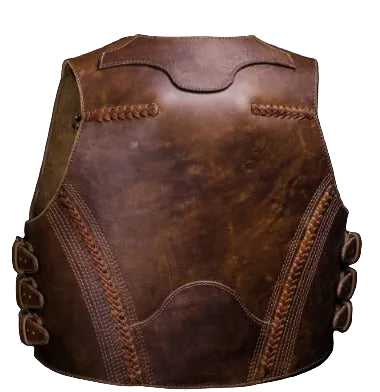 Handmade Vintage Thick Leather Biker Vest for Men – Steampunk Chopper Style