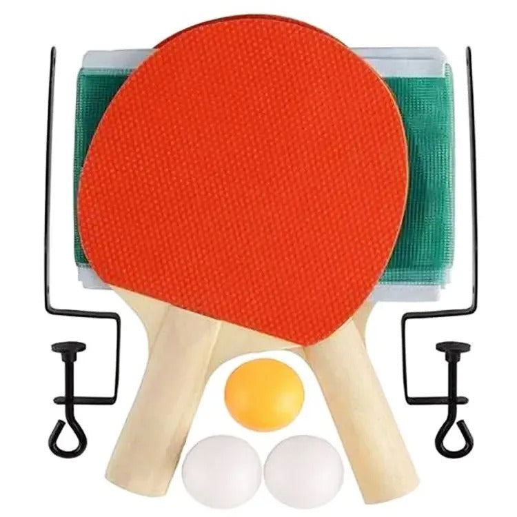 Kids Table Tennis Racket Set with Net & Balls