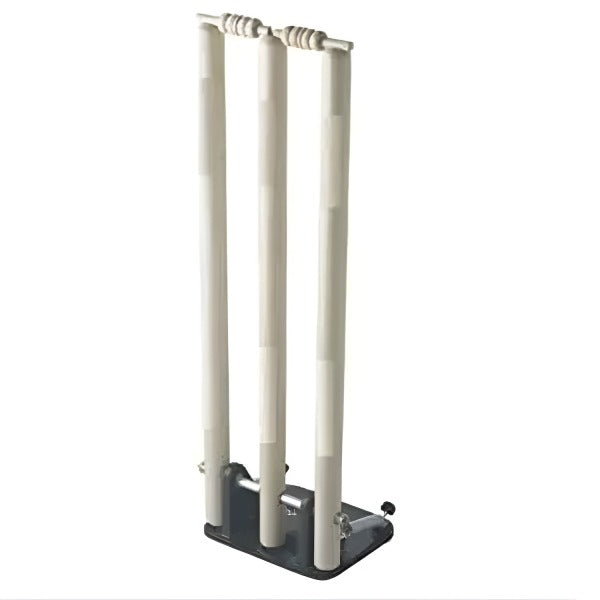 Premium Wooden Cricket Stumps with Bails & Stable Stand for Hard Ball & Tape Ball